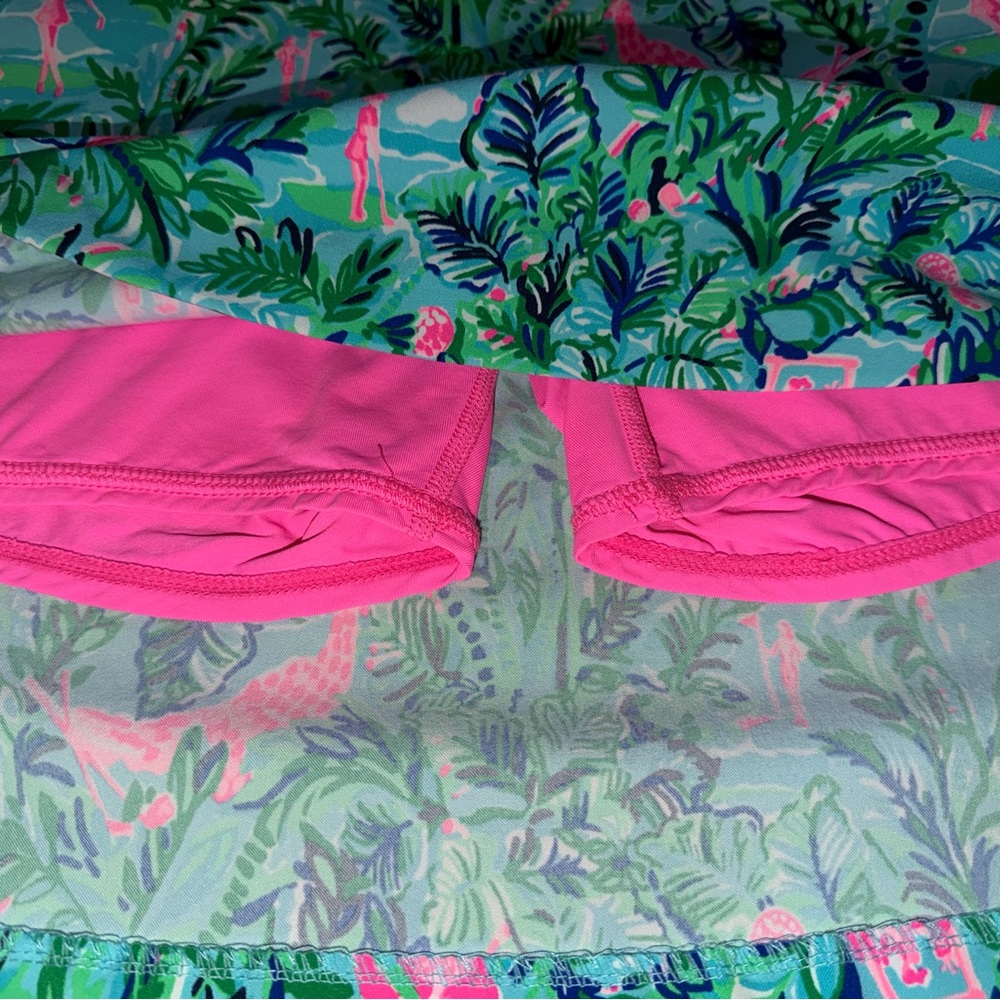 Women’s Lilly Pulitzer Monica Skort Blue Horizon Par Fection Golf UPF 50+ Size 8 - Picture 3 of 7